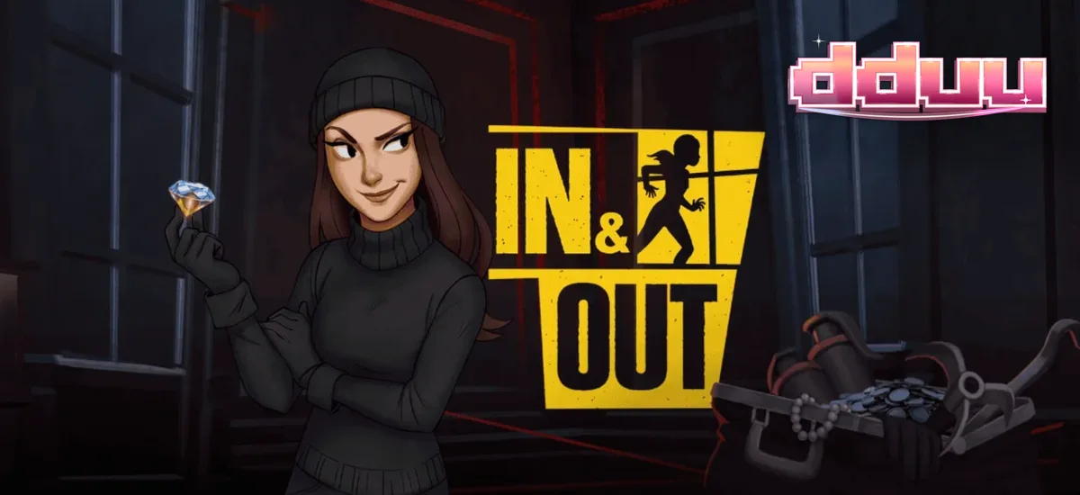 Interface do slot In and Out com temática de assalto em Paris